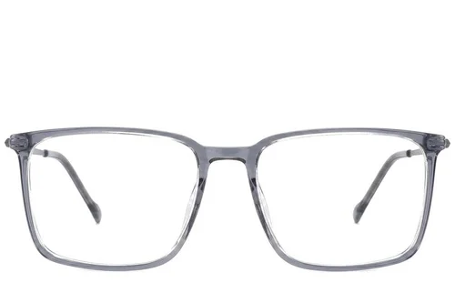 Lunettes rectangulaires en titane gris #BS2012-1825