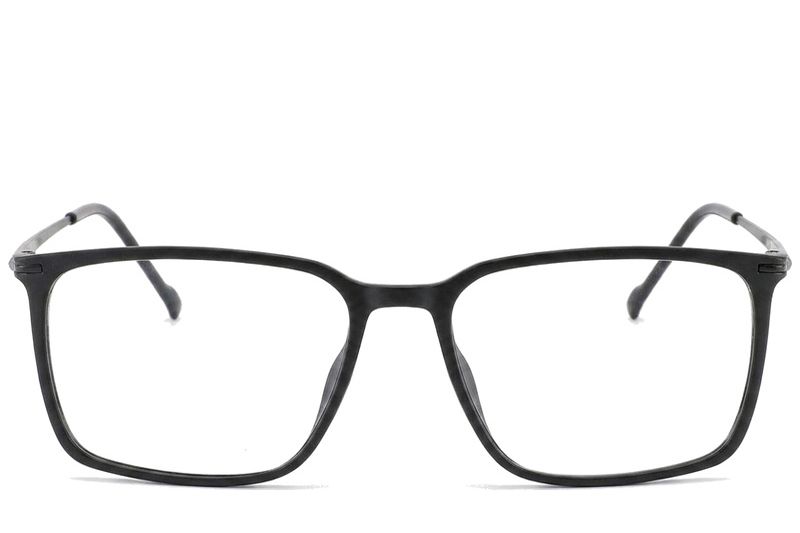 Rectangular Black Titanium Glasses #BS2012-1826