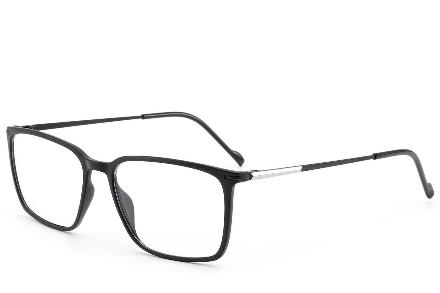 Gafas rectangulares de titanio negro #BS2012-1826