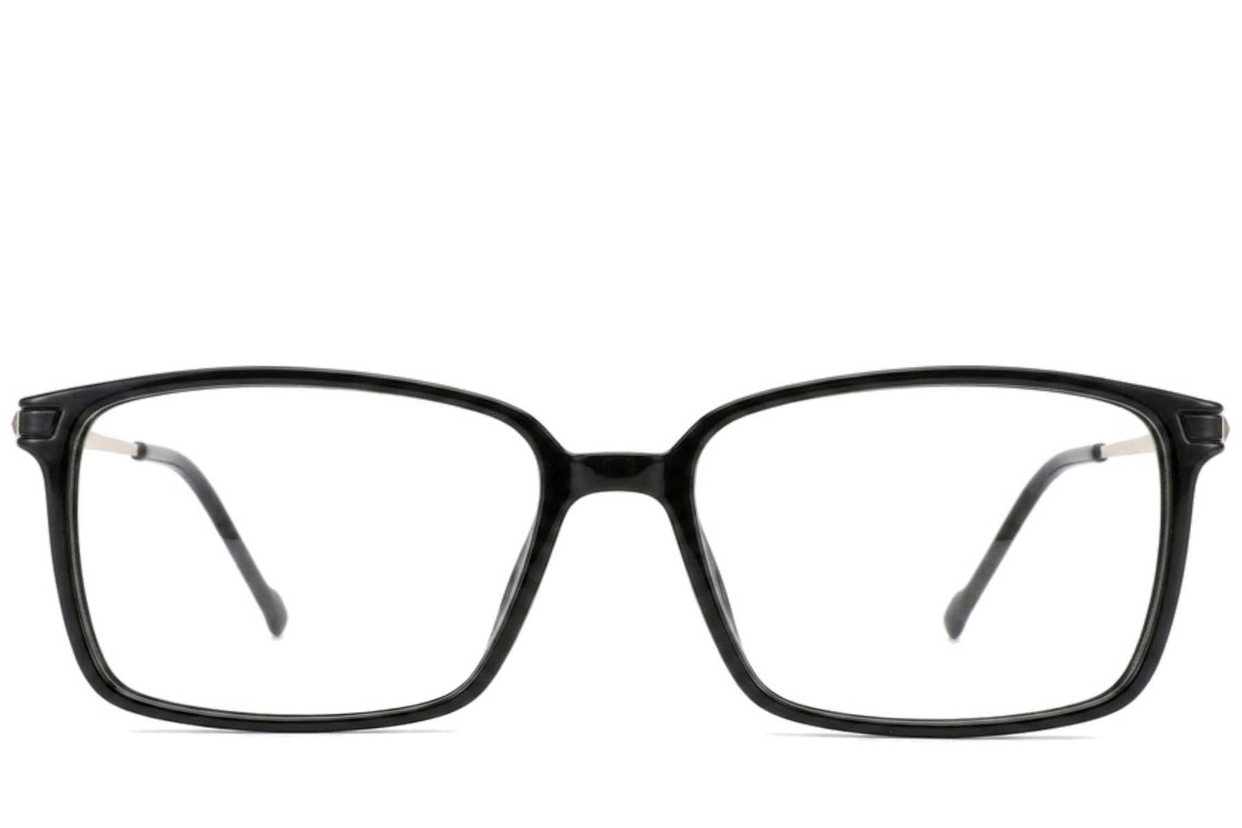 Rectangular Black Titanium Glasses #BS2012-1827