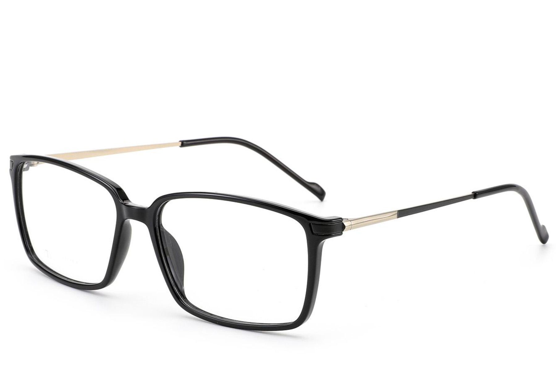 Gafas rectangulares de titanio negro #BS2012-1827