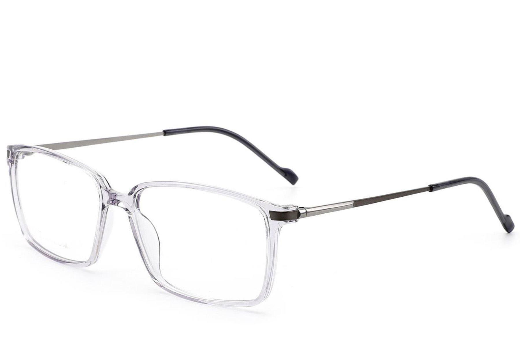 Gafas rectangulares de titanio gris #BS2012-1828