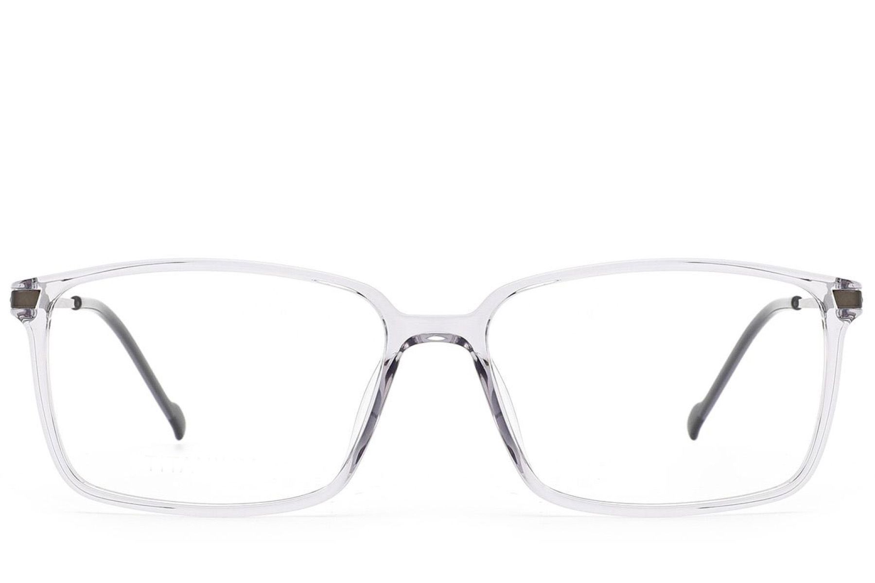 Gafas rectangulares de titanio gris #BS2012-1828