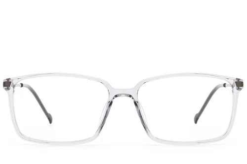 Lunettes rectangulaires en titane gris #BS2012-1828