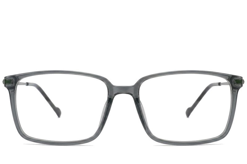 Rechteckige grüne Titanbrille #BS2012-1829