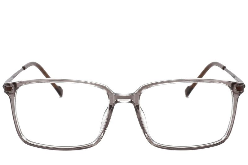 Rechteckige braune Titanbrille #BS2012-1830