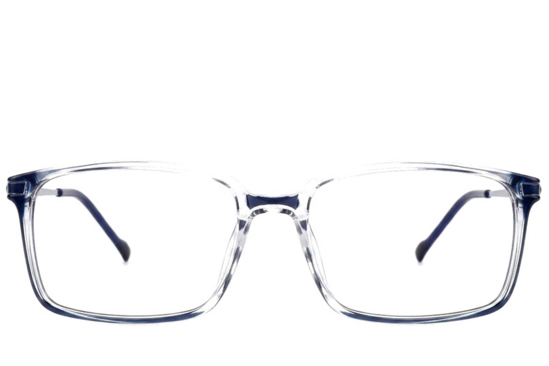 Gafas rectangulares de titanio azul #BS2012-1831