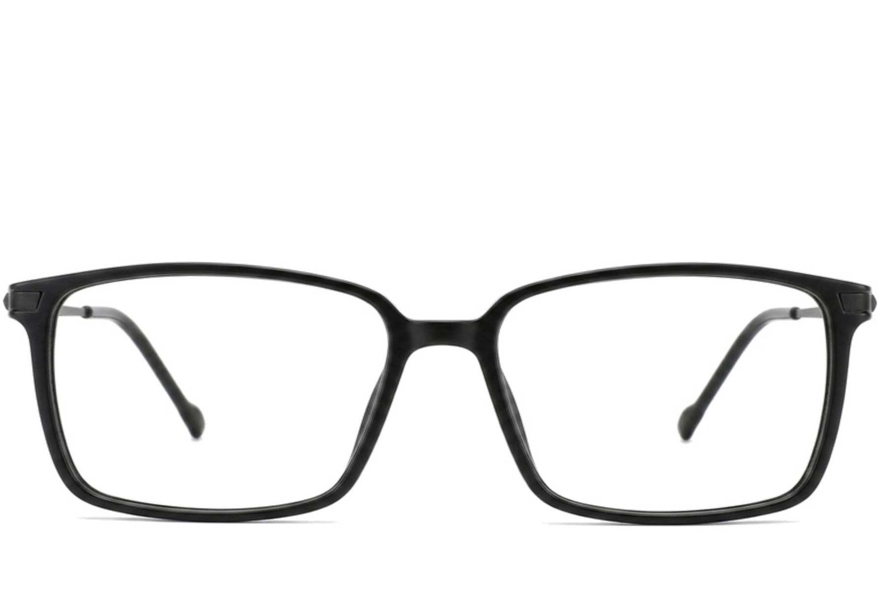 Rectangular Black Titanium Glasses #BS2012-1832
