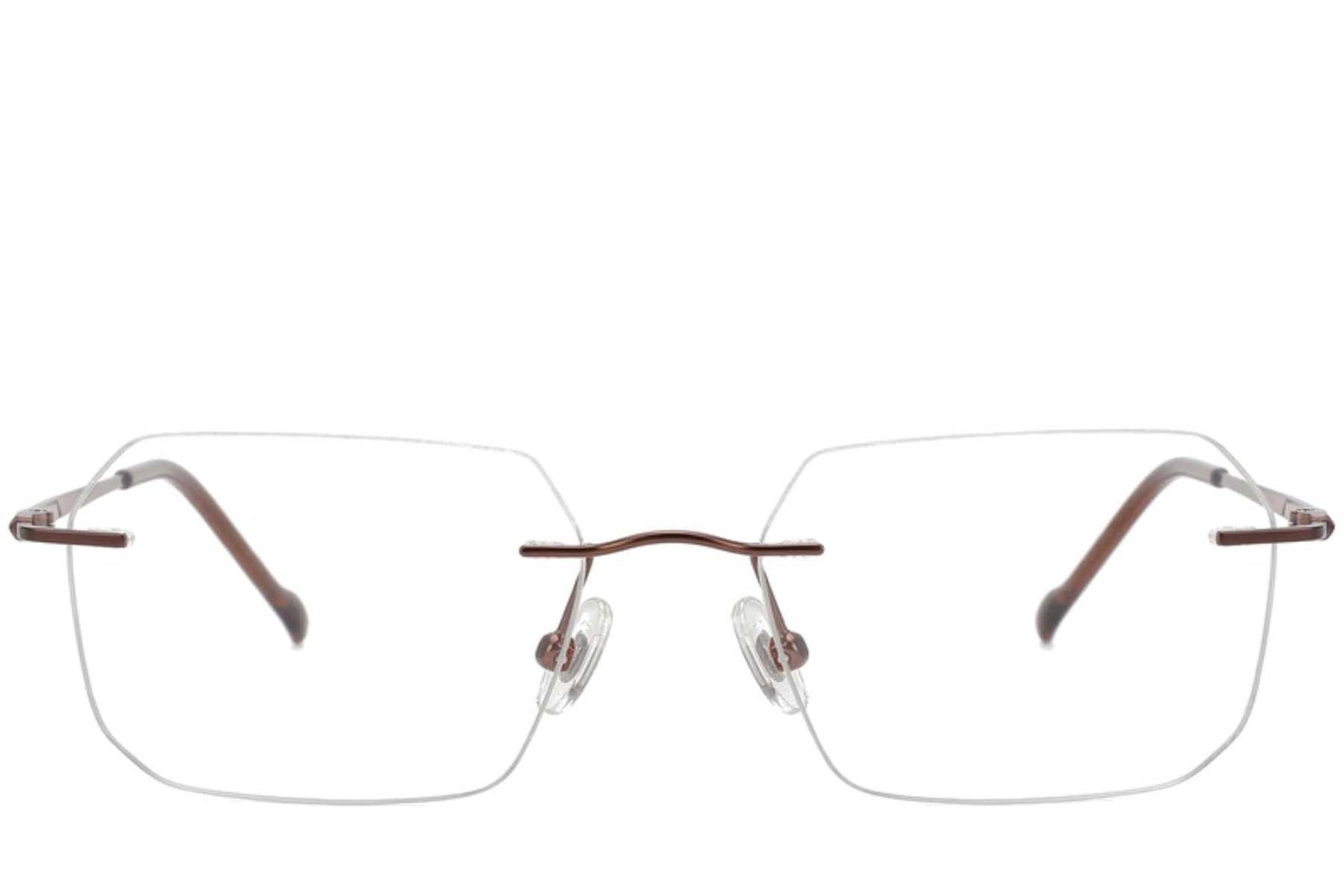 Invisible Brown Titanium Glasses #BS2012-1835