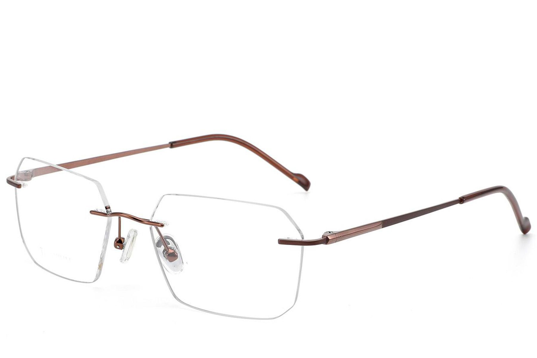 Gafas invisibles de titanio marrón #BS2012-1835