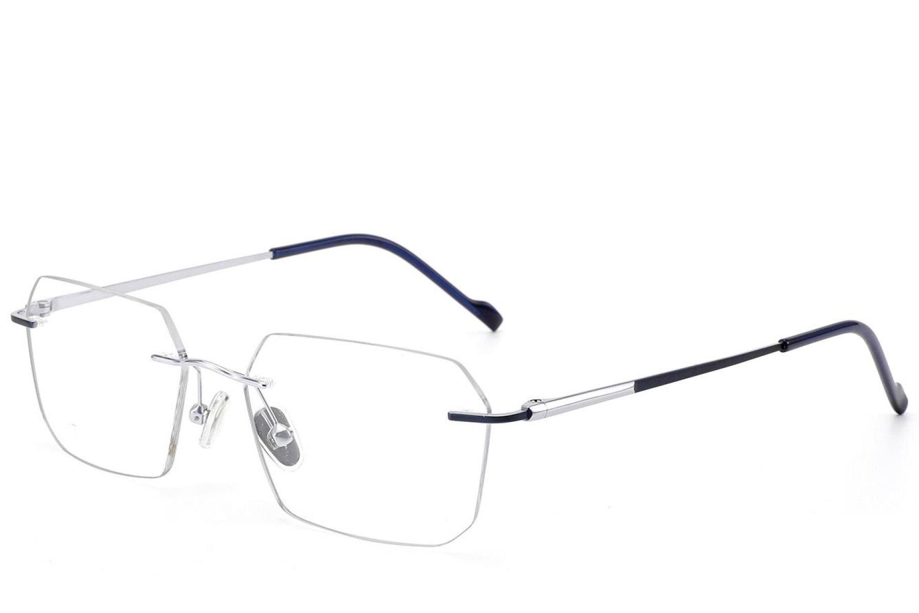 Gafas invisibles de titanio plateado #BS2012-1836