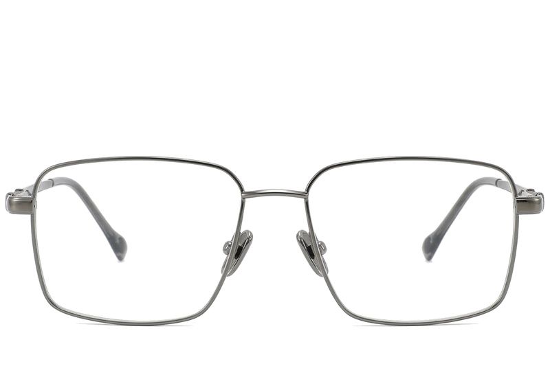 Rechteckige graue Titanbrille #BS2012-1839