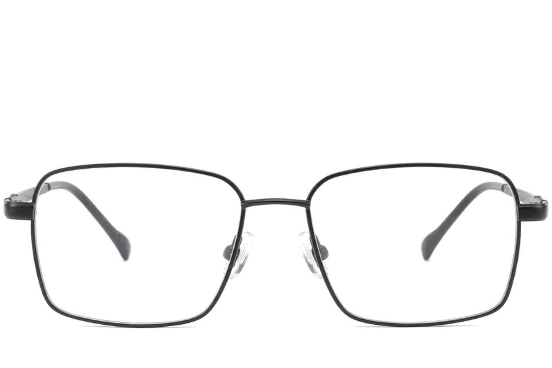 Gafas rectangulares de titanio negro #BS2012-1842