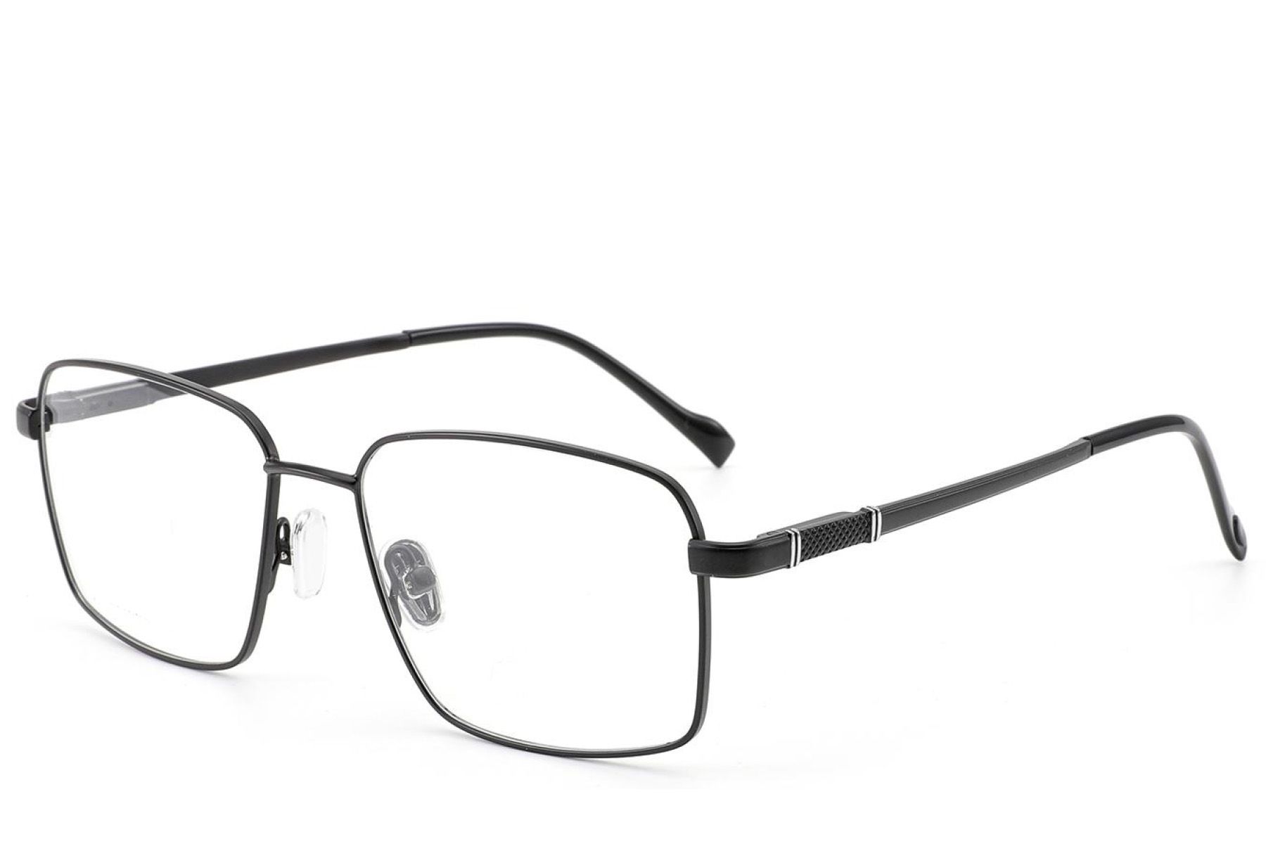 Gafas rectangulares de titanio negro #BS2012-1842