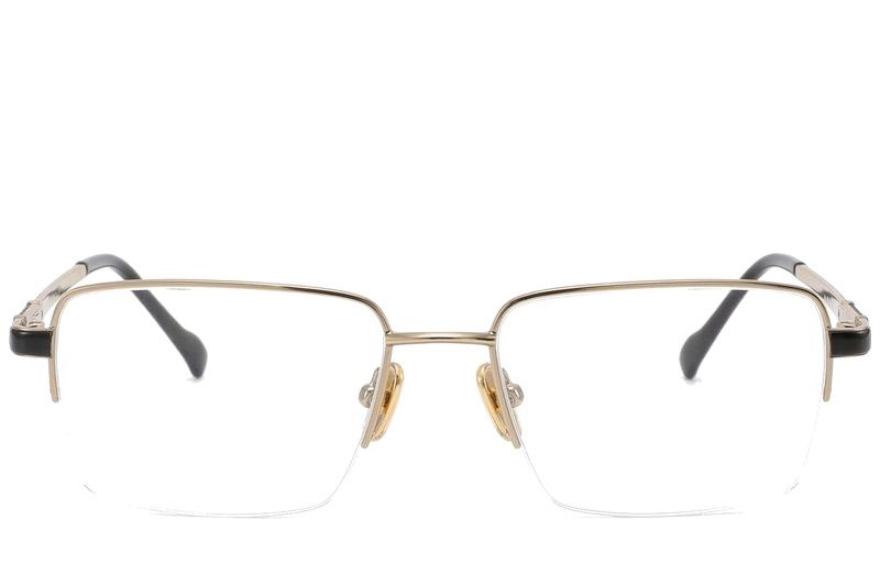 Halbrandlose goldene Titanbrille #BS2012-1843