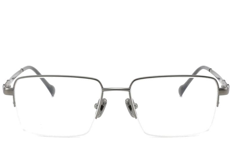 Halbrandlose graue Titanbrille #BS2012-1844