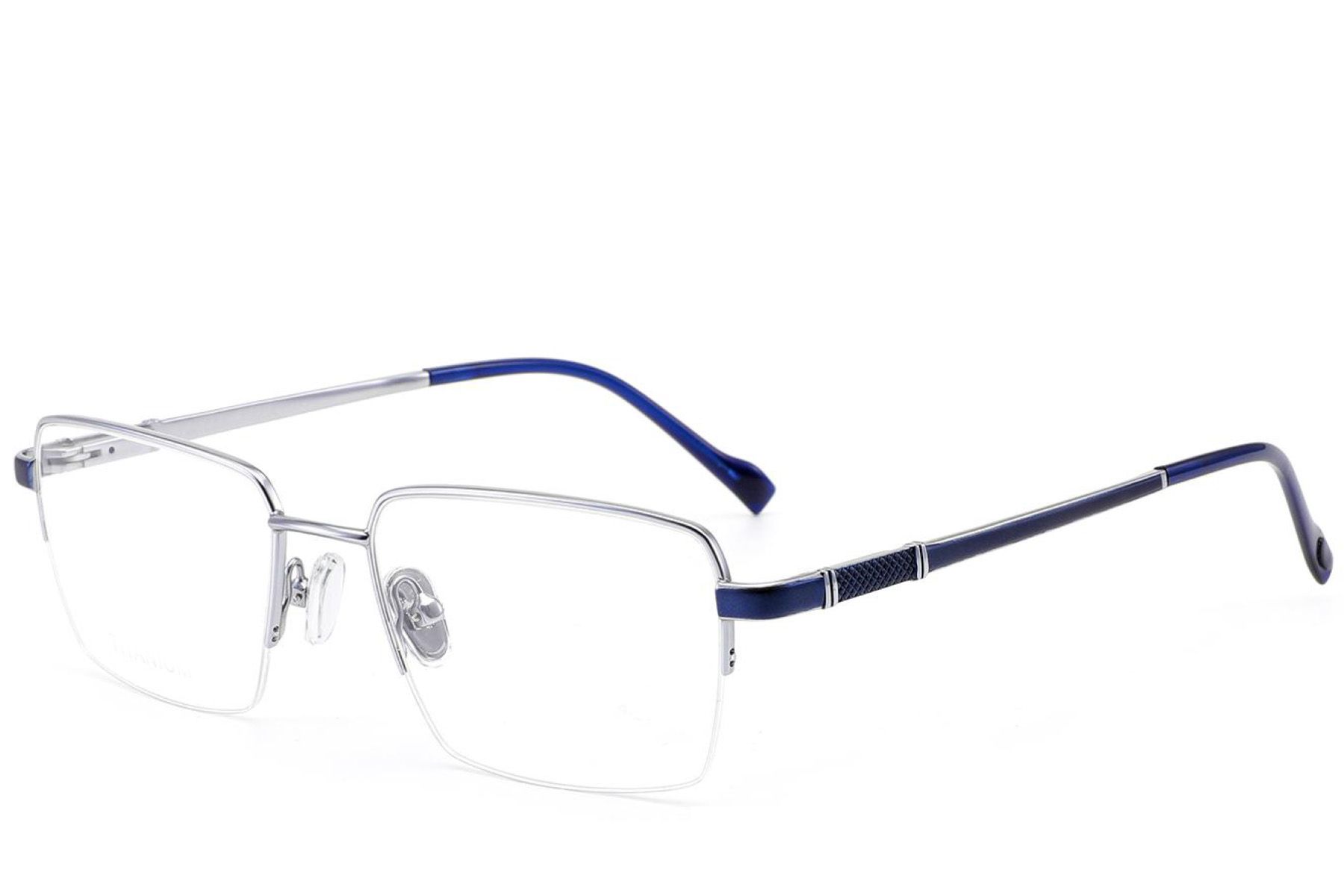 Gafas semi al aire de titanio plateado #BS2012-1846