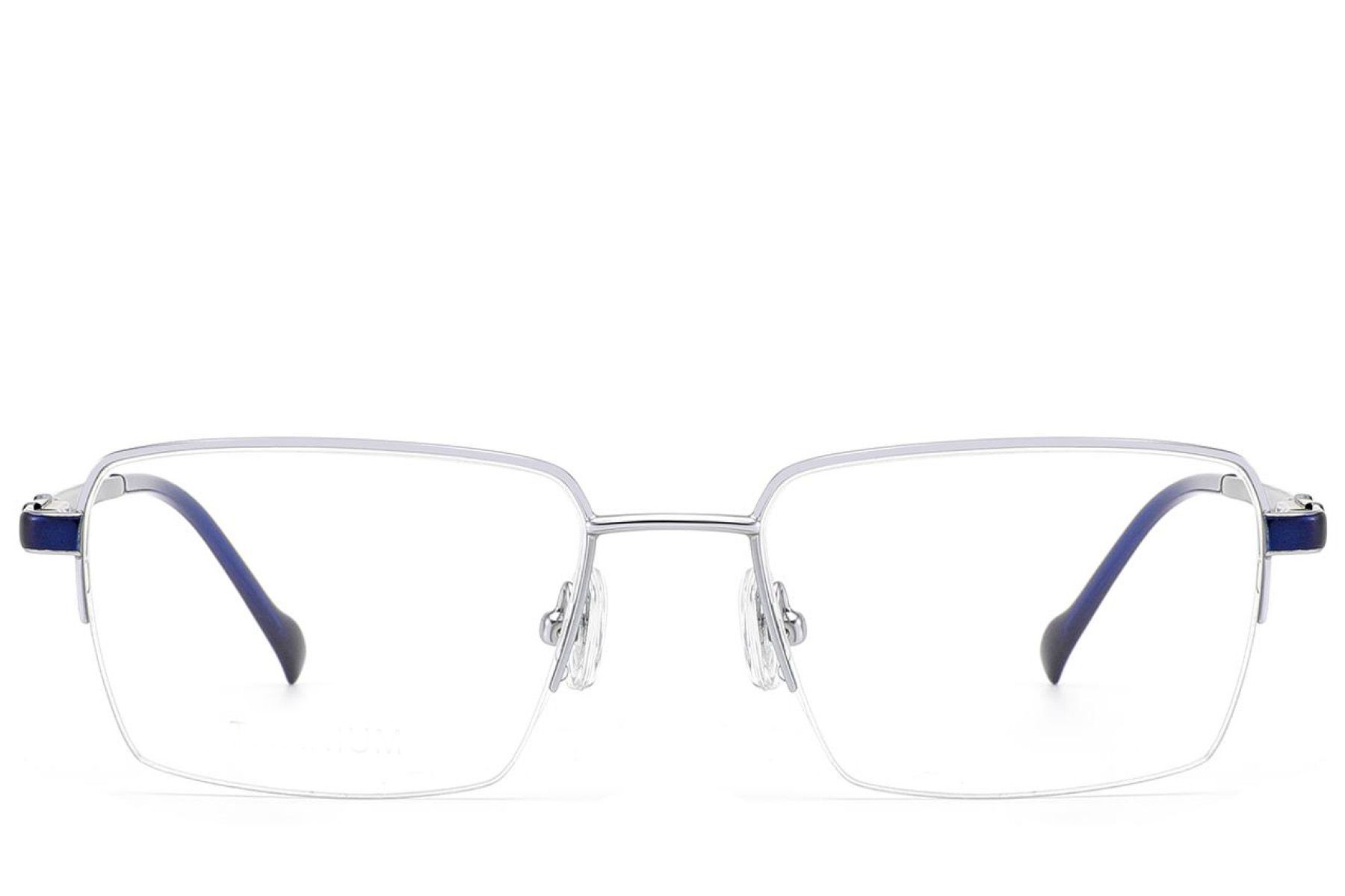 Gafas semi al aire de titanio plateado #BS2012-1846