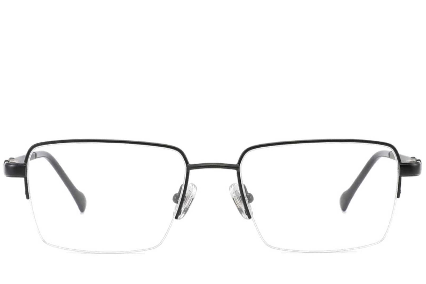 Gafas semi al aire de titanio negro #BS2012-1847