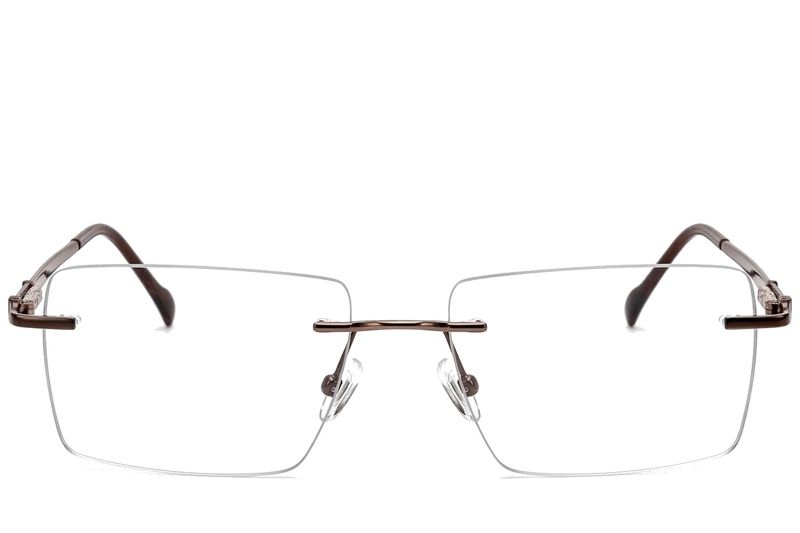 Unsichtbare braune Titanbrille #BS2012-1850