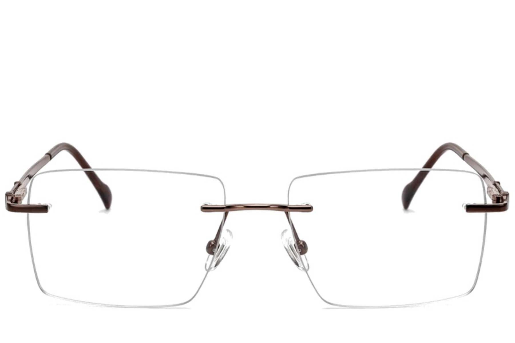 Gafas invisibles de titanio marrón #BS2012-1850