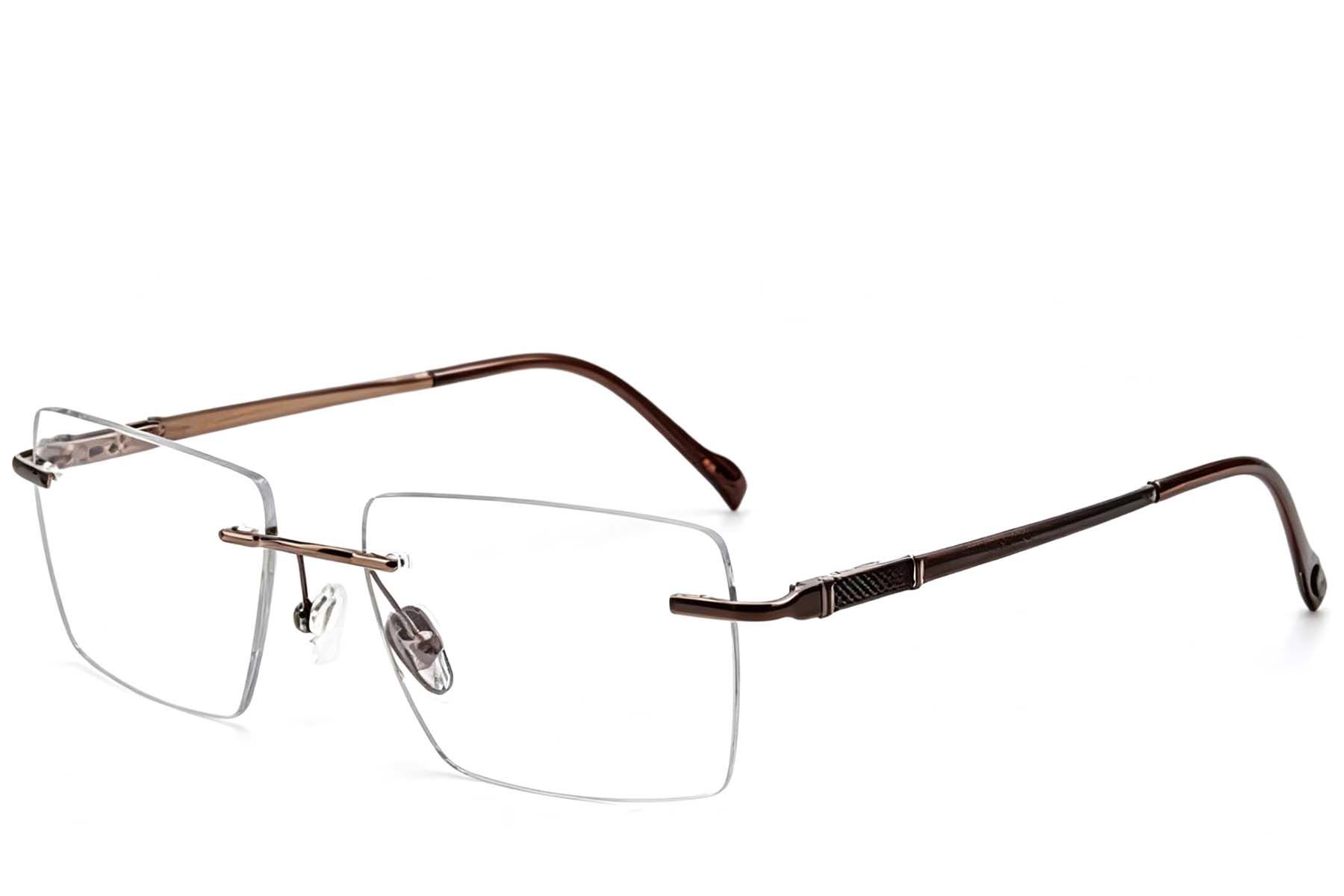 Gafas invisibles de titanio marrón #BS2012-1850