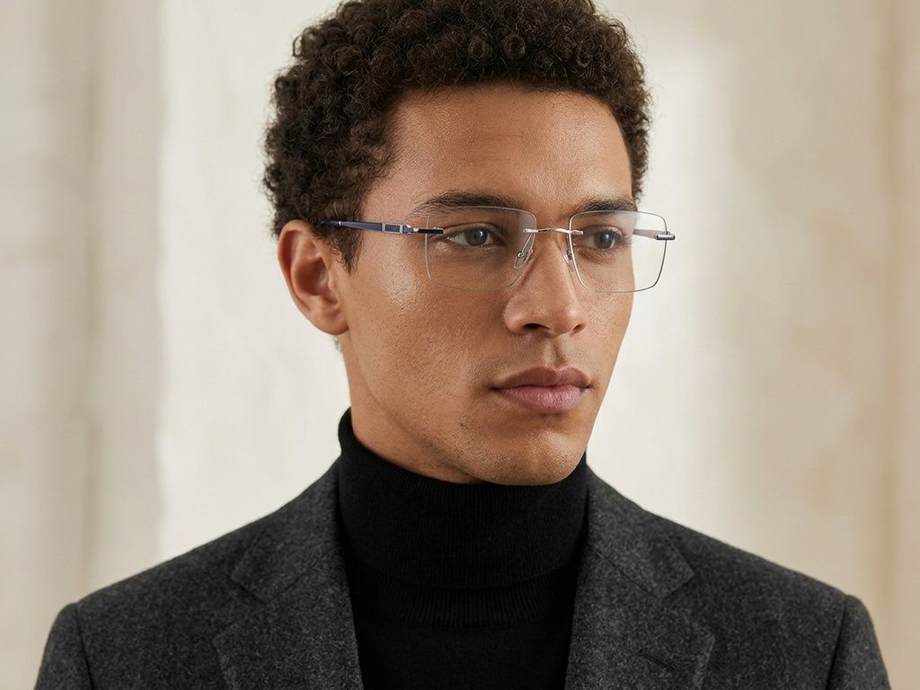 Unsichtbare Silber-Titan-Brille #BS2012-1851