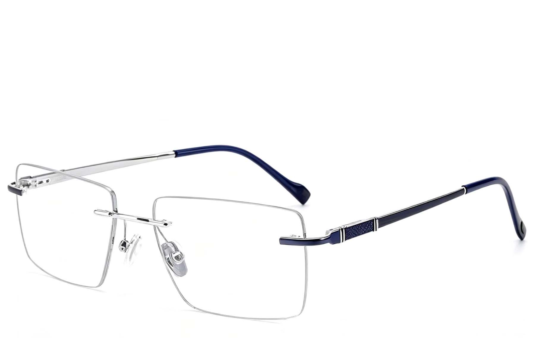 Gafas invisibles de titanio plateado #BS2012-1851