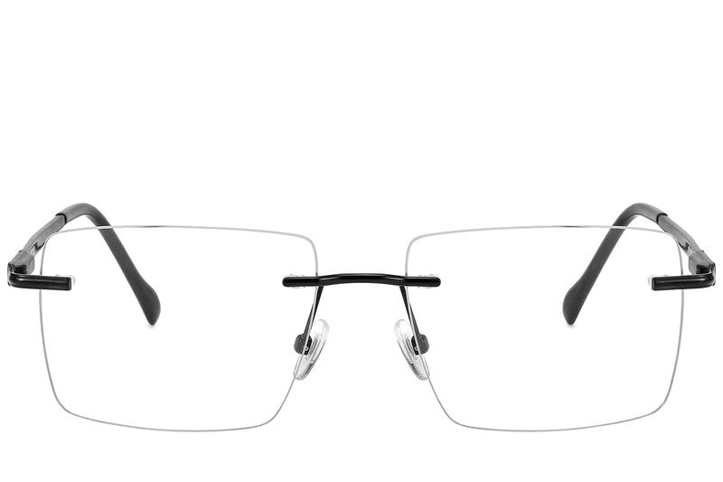 Unsichtbare schwarze Titanbrille #BS2012-1852