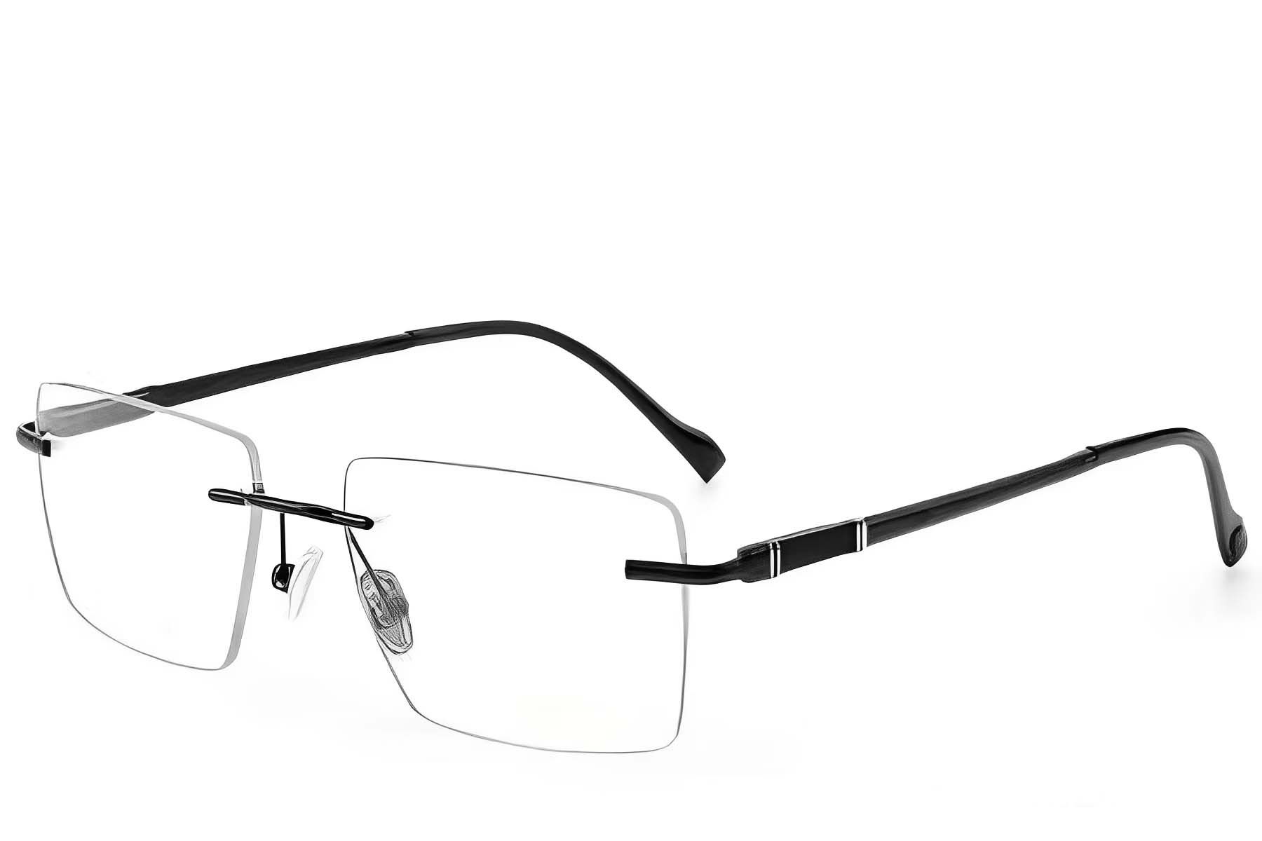 Gafas invisibles de titanio negro #BS2012-1852
