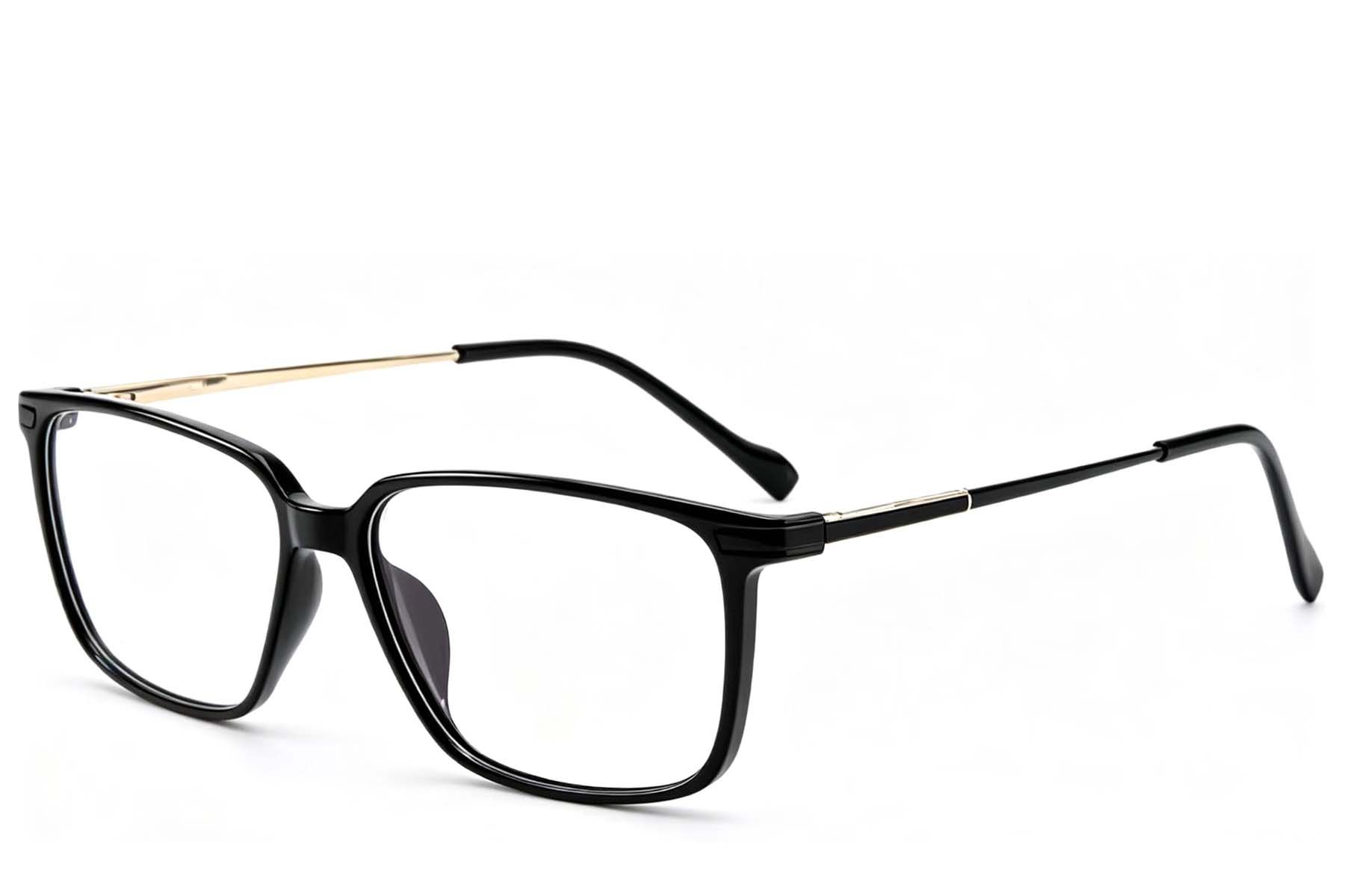 Rectangular Black Titanium Glasses #BS2012-1853