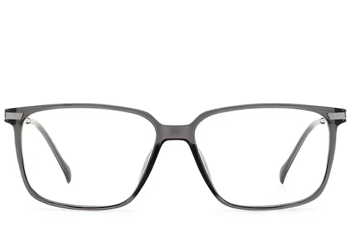 Lunettes rectangulaires en titane gris #BS2012-1854