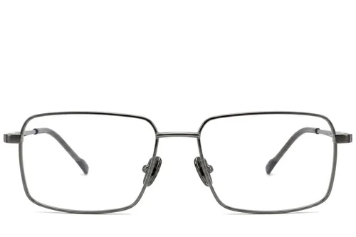 Lunettes rectangulaires en titane gris #BS2012-1860
