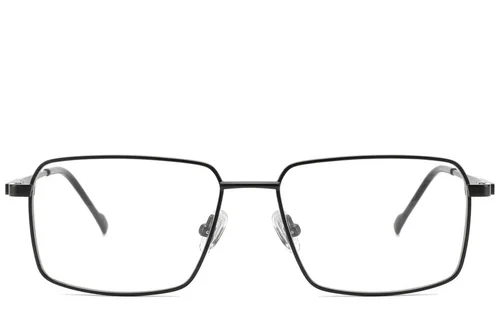 Lunettes rectangulaires en titane noir #BS2012-1863