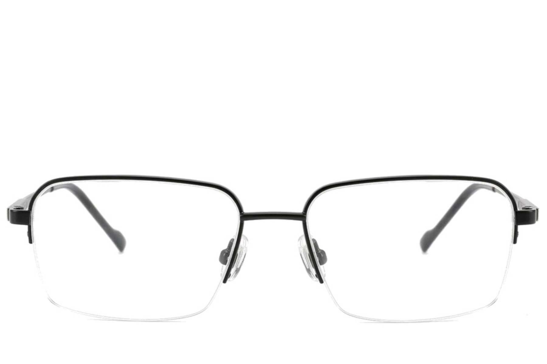 Gafas semi al aire de titanio negro #BS2012-1868
