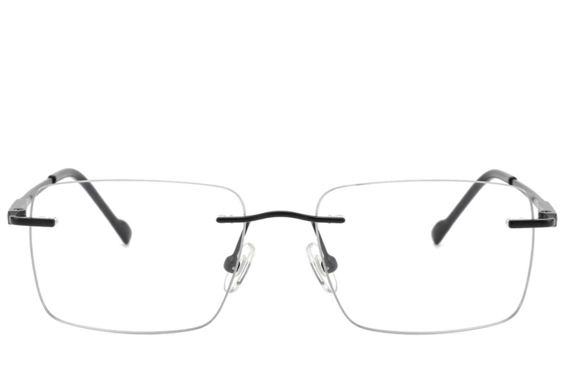 Rectangular Black Titanium Glasses #BS2012-1873