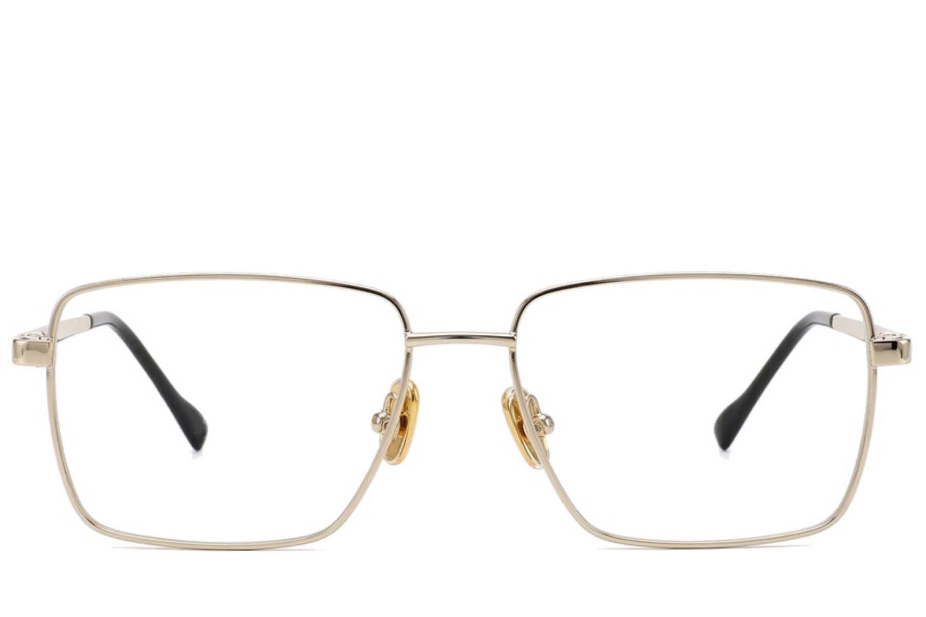 Rectangular Golden Titanium Glasses #BS2012-1874