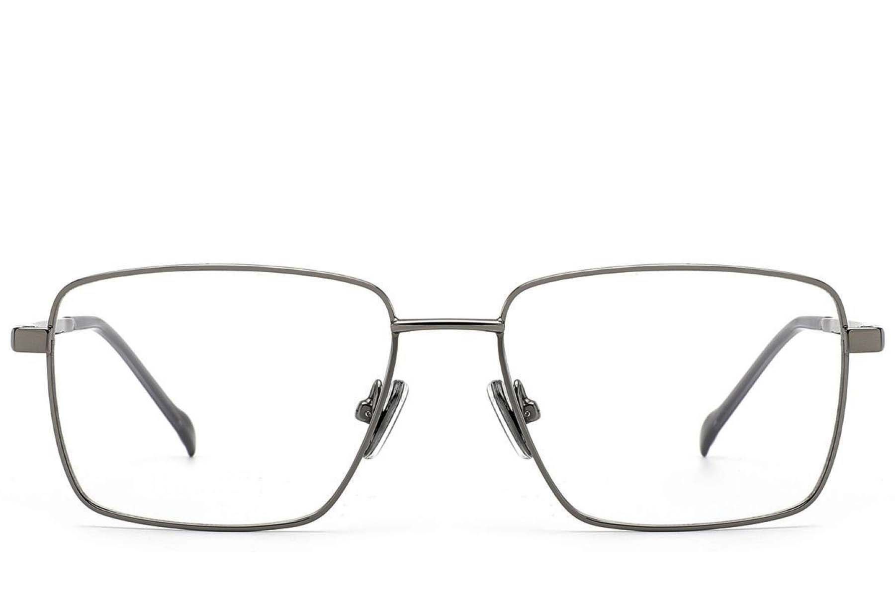 Rectangular Grey Titanium Glasses #BS2012-1875