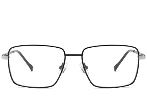 Lunettes rectangulaires en titane noir #BS2012-1878