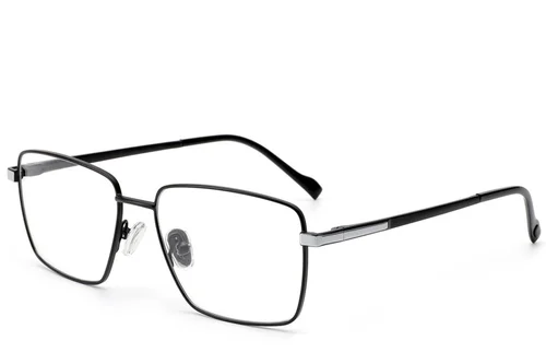 Lunettes rectangulaires en titane noir #BS2012-1878