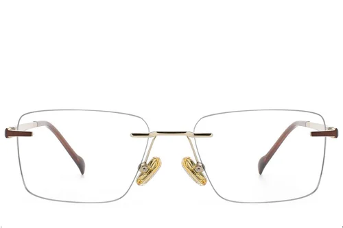 Lunettes invisibles en titane doré #BS2012-1884