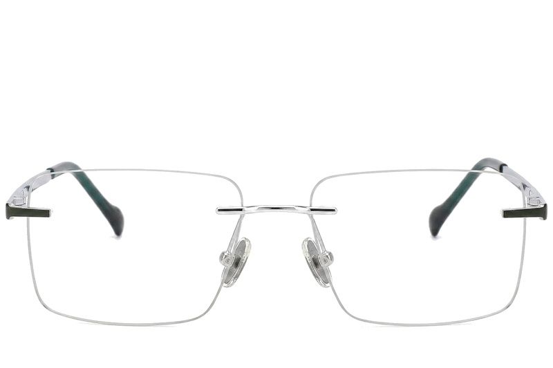 Invisible Silver Titanium Glasses #BS2012-1886