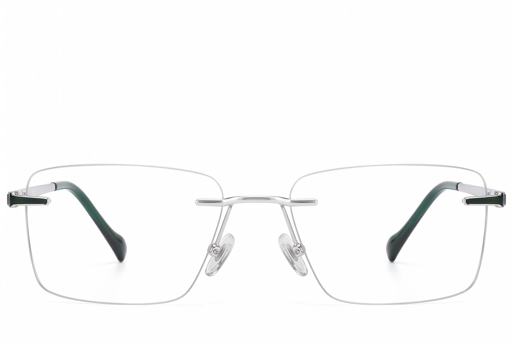 Invisible Silver Titanium Glasses #BS2012-1886