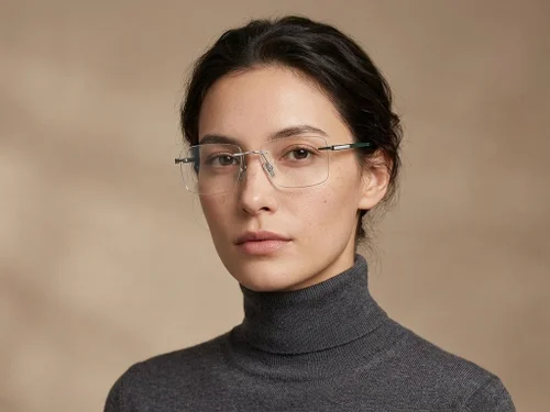 Lunettes invisibles en titane argenté #BS2012-1886