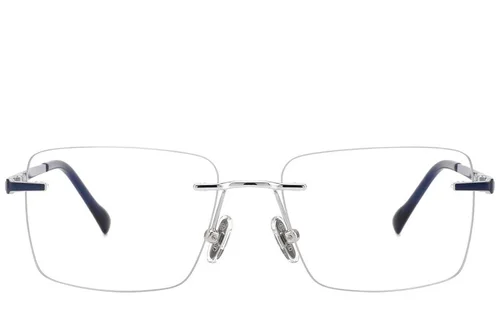 Lunettes invisibles en titane argenté #BS2012-1887