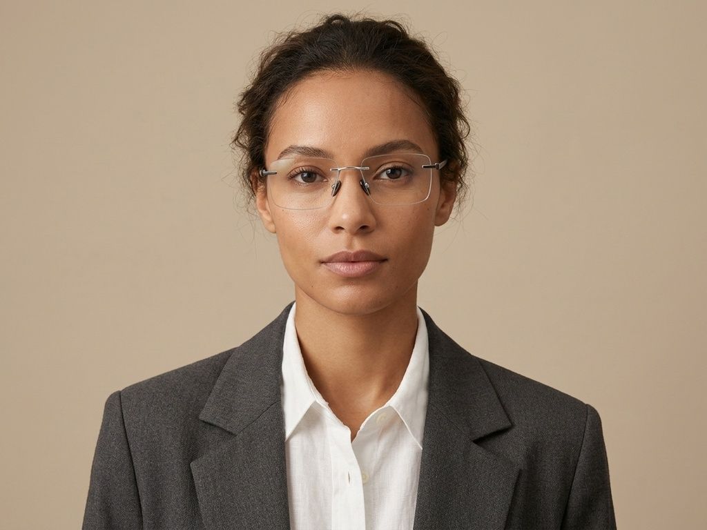 Invisible Black Titanium Glasses #BS2012-1888