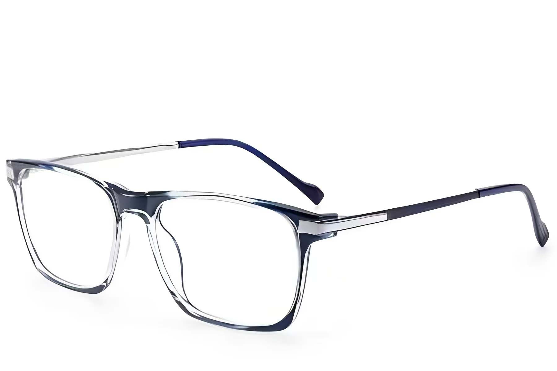 Rectangular Blue Titanium Glasses #BS2012-1892