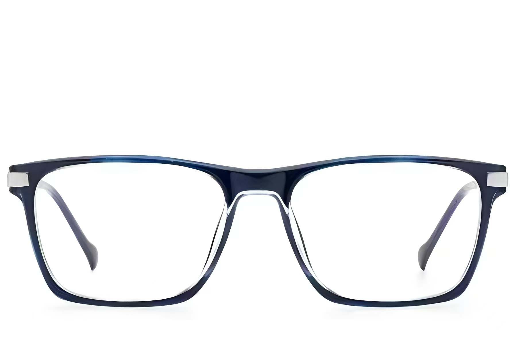 Rectangular Blue Titanium Glasses #BS2012-1892