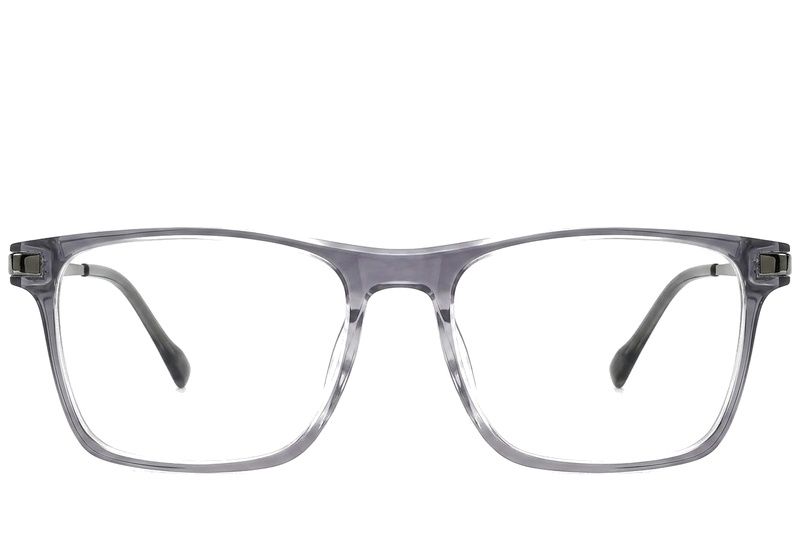 Rectangular Grey Titanium Glasses #BS2012-1893