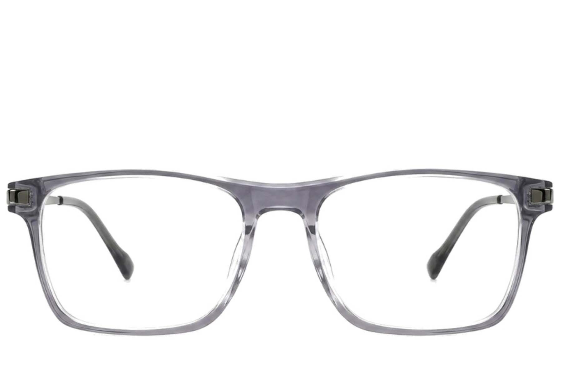 Rectangular Grey Titanium Glasses #BS2012-1893